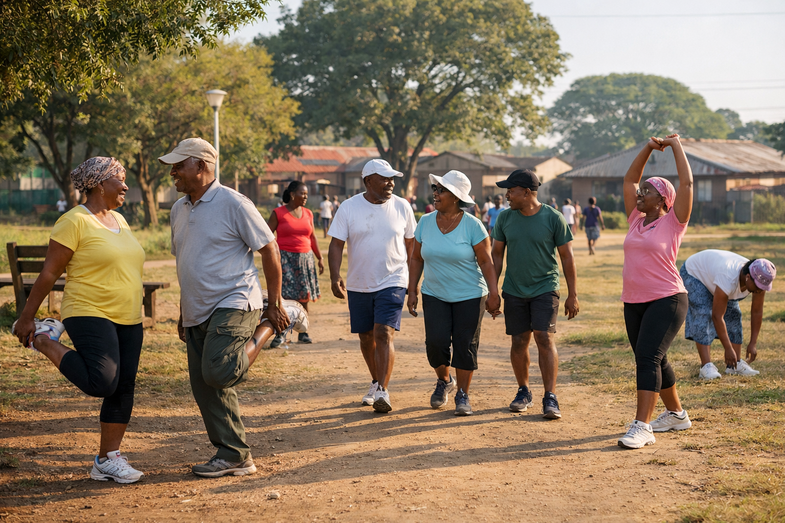 Zimbabwe community wellness activity outdoors